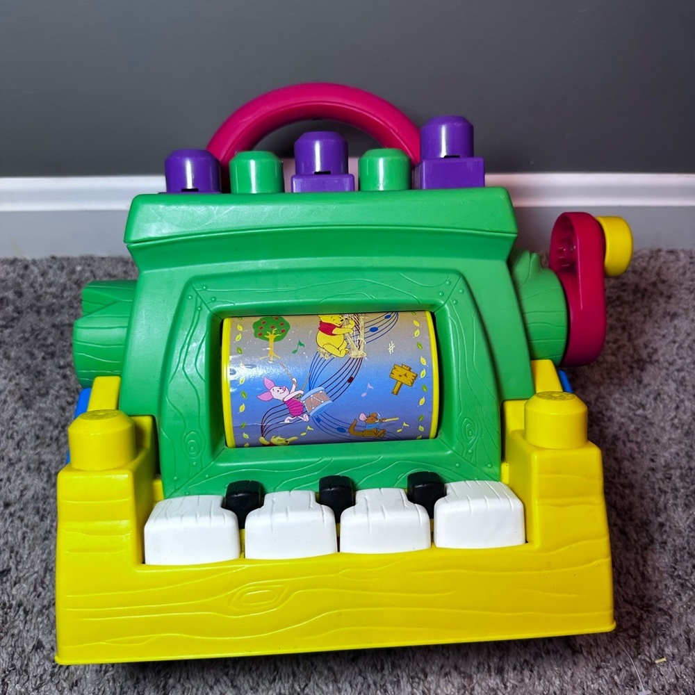 Mega Bloks Musical Activity Toy Piano Spinner Lights & Moving Blocks